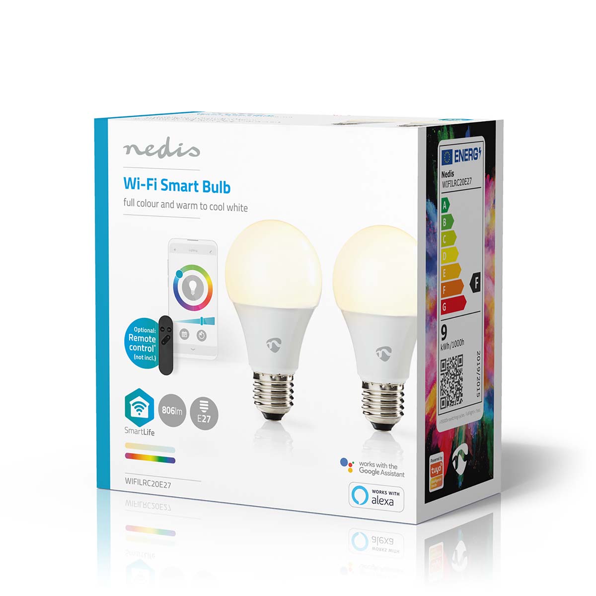 Nedis WIFILRC20E27 SmartLife Multicolour lampen