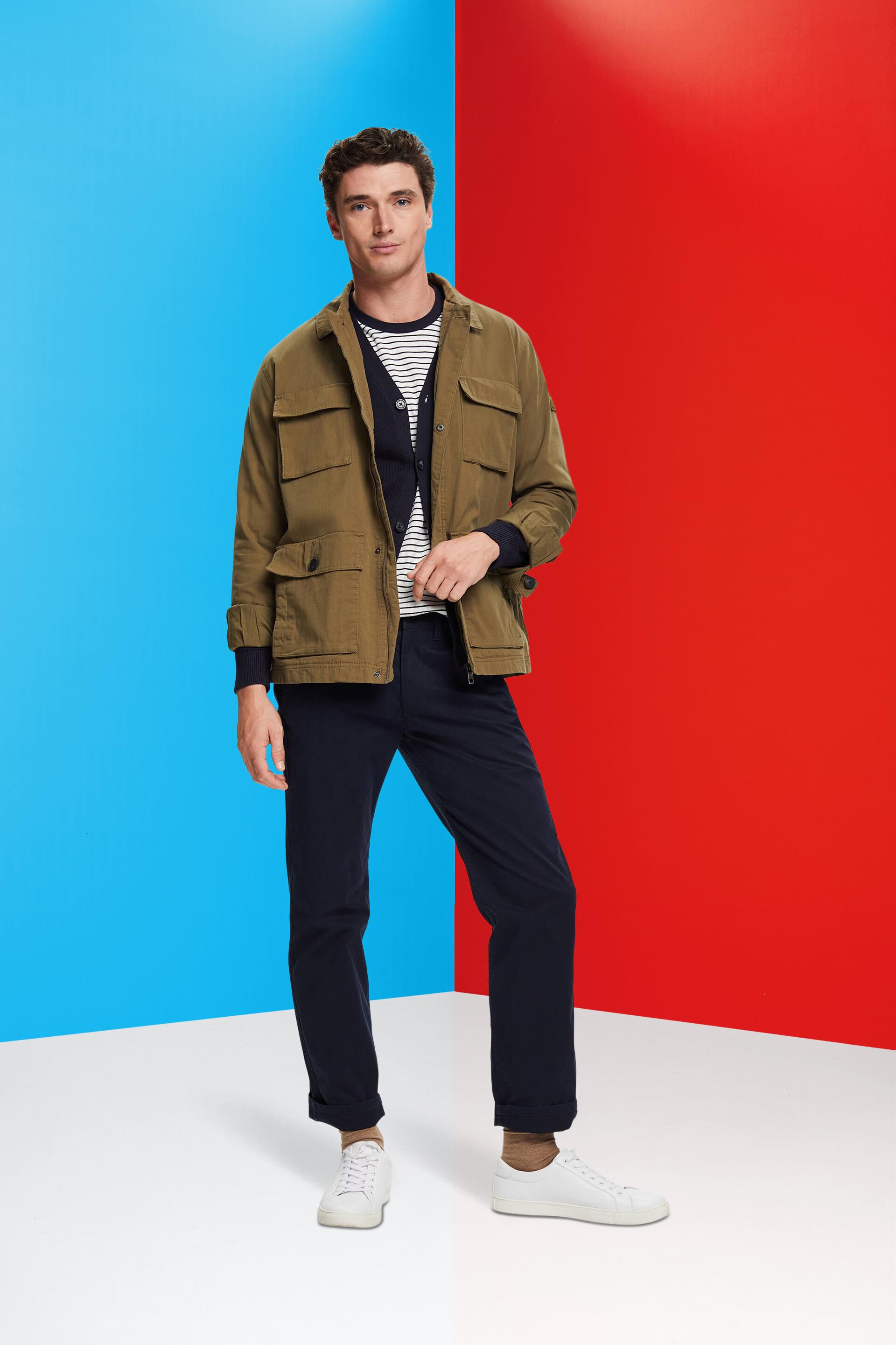 Veste militaire en coton mélangé