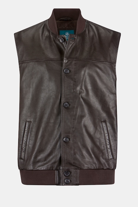 Boston Park Leder-Weste, Bauchfit, echtes Leder, bis 82