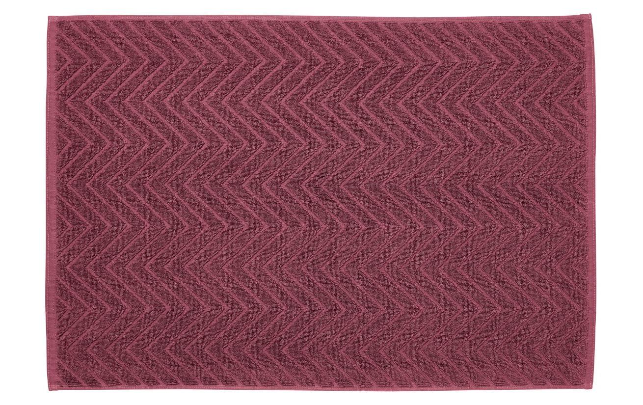 Frottiervorleger Chevron 50 x 70 cm, MerlotDer ideale Begleiter für die tägliche Baderoutine
