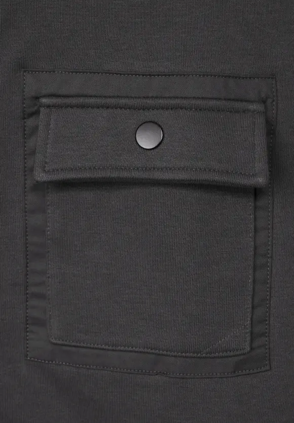Sweatjacke mit Stehkragen - dark iron grey