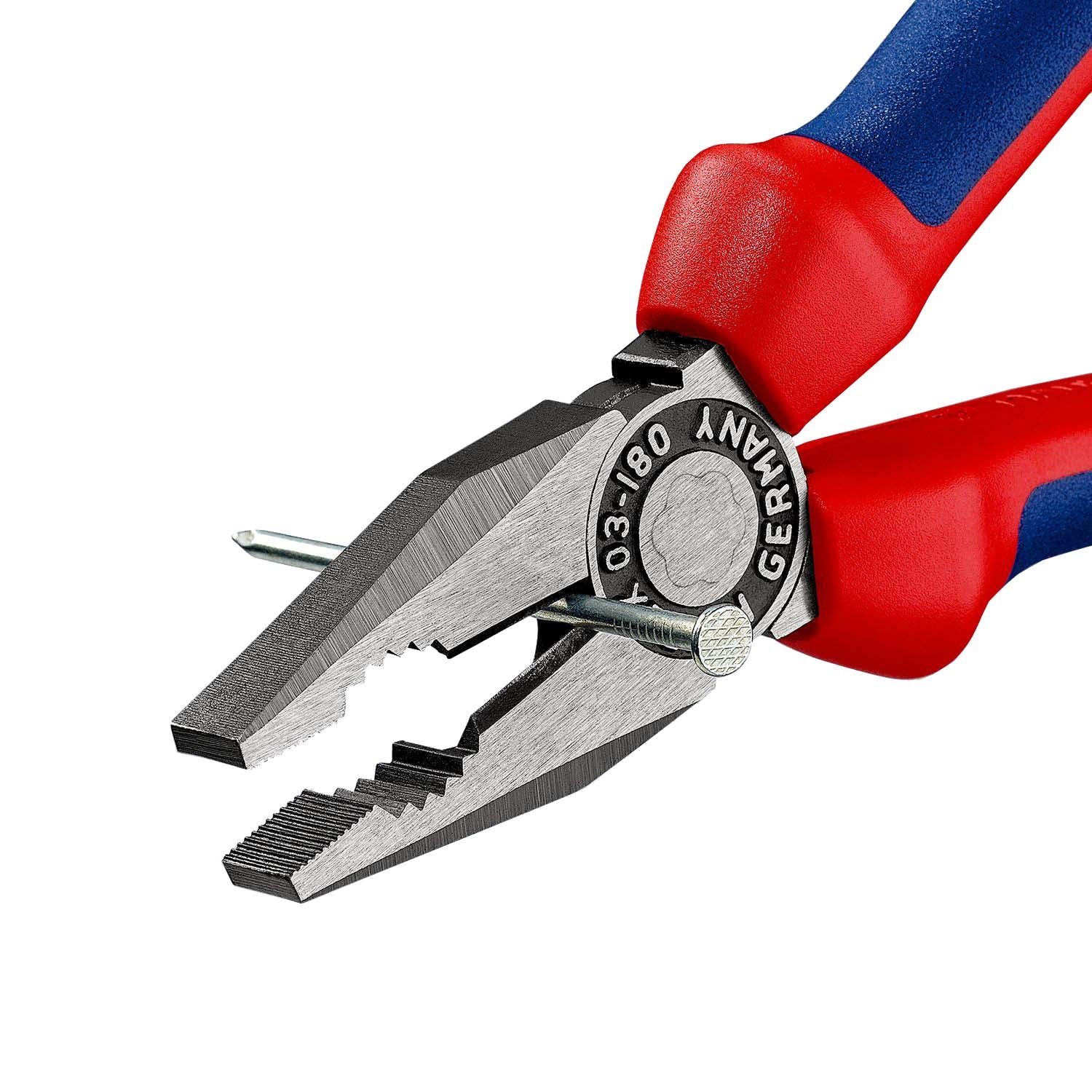 Knipex 03 02 180 Combitang 180mm met comfortgrepen | geatramenteerd
