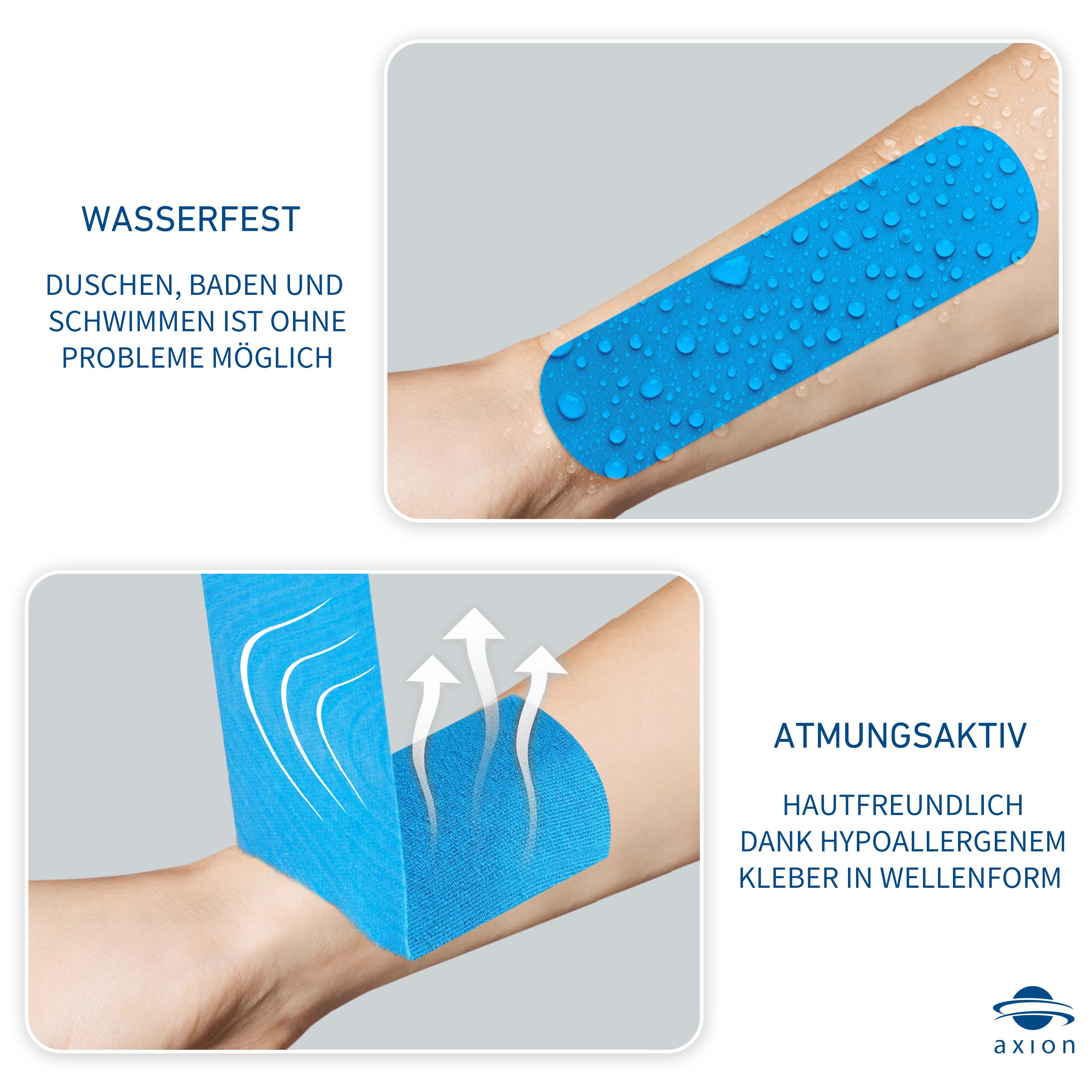 axion® Kinesio Tape Rolle GRÜN – 500 x 5 cm