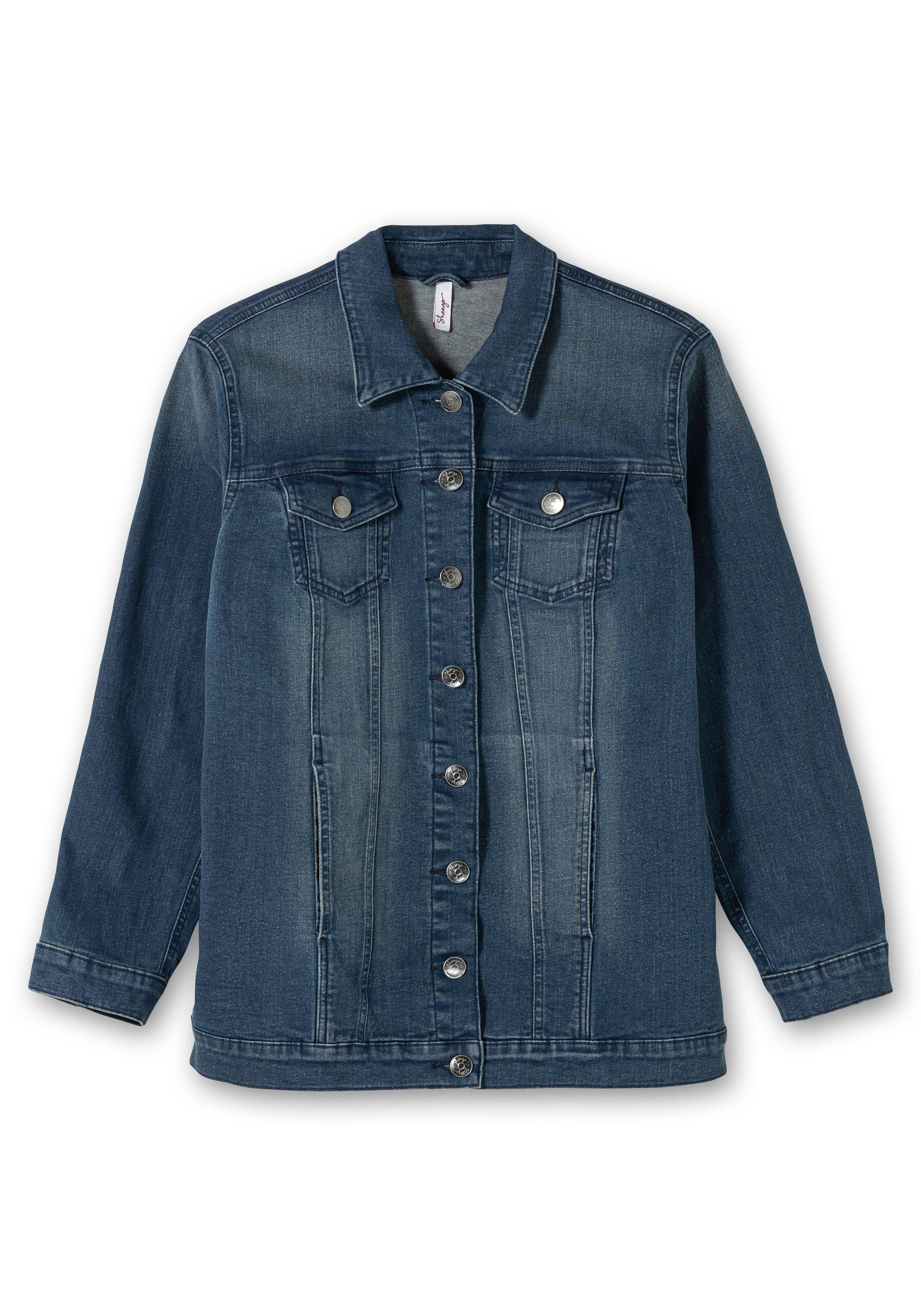 Jeansjacke in taillierter Form, mit Brusttaschen