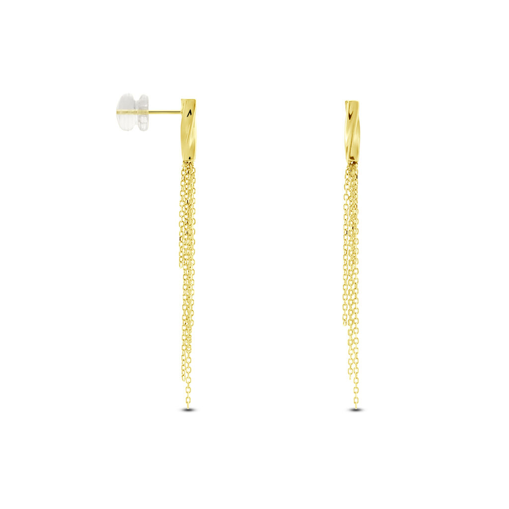 Boucles D'oreilles Pendantes Armoise Or Jaune