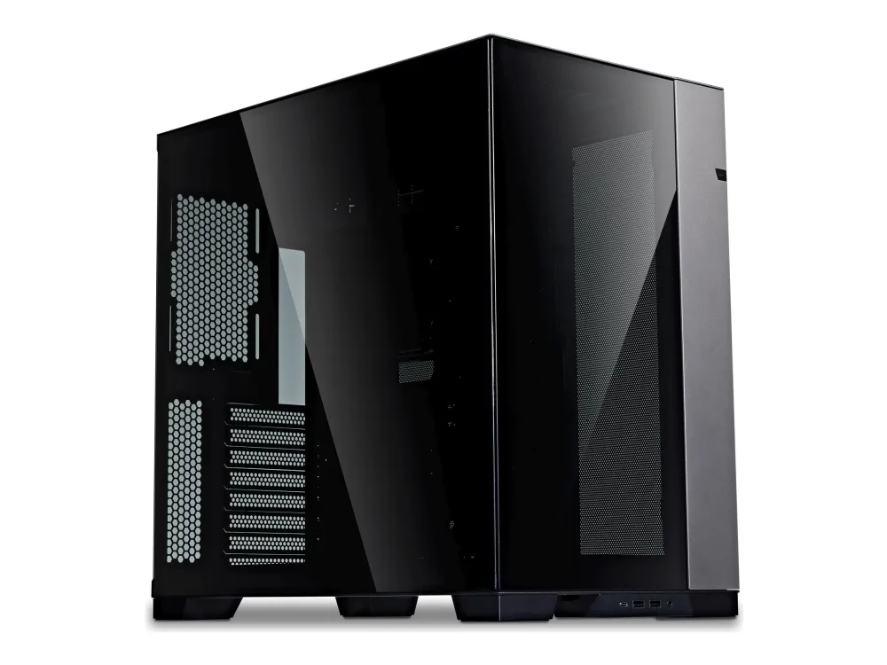 Lian Li O11 Dynamic Evo - Mid tower - udvidet ATX - sidepanel med vindue (hærdet glas) - ingen strømforsyning - havnegrå - USB/Lyd