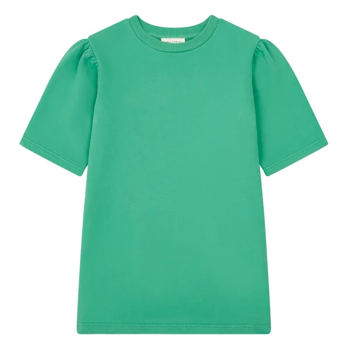 SMALLABLE BASICS Robe Fille Manches Amples Molleton Bio | Vert