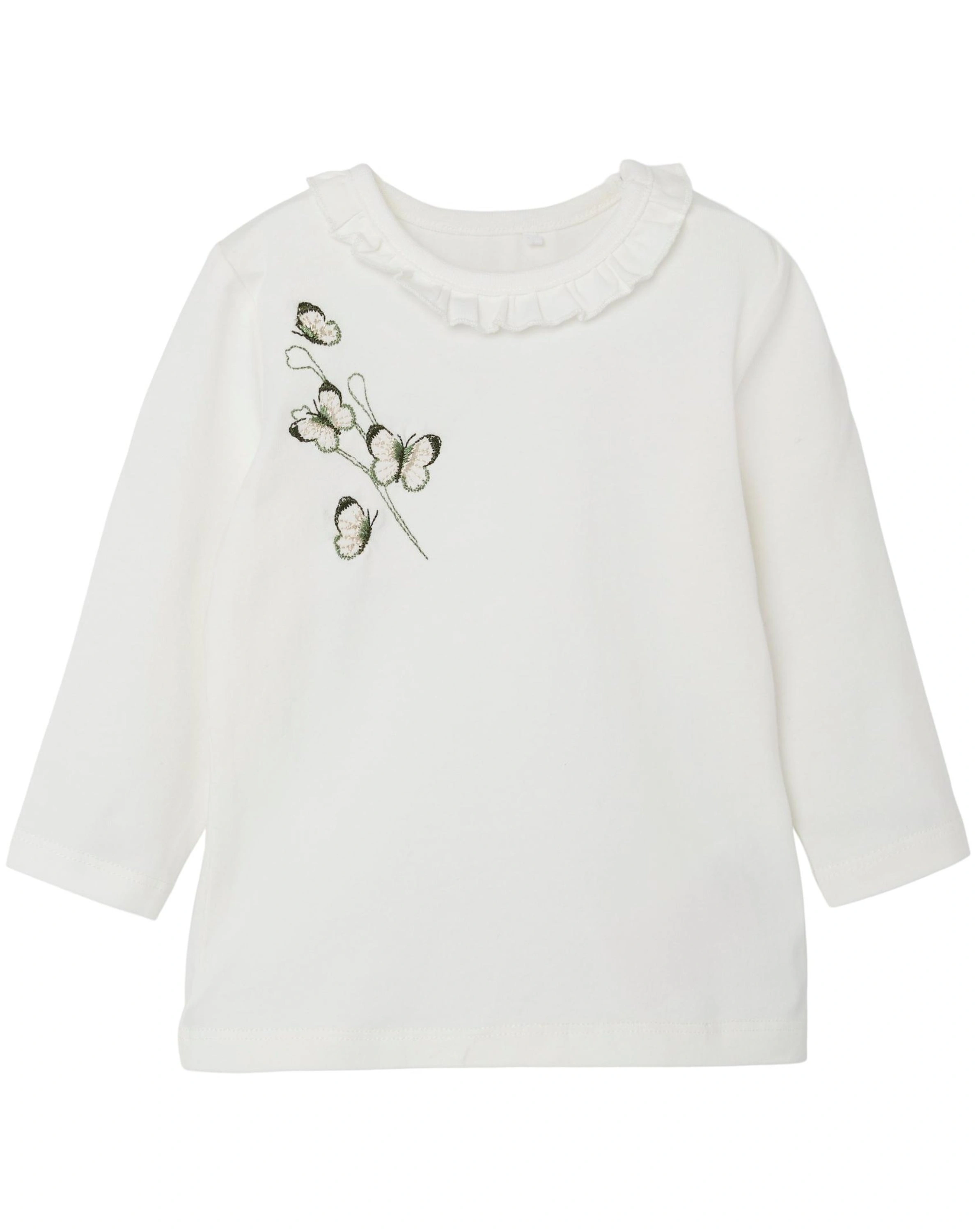 Langarmshirt NBFFAIZA SUMMER in white alyssum