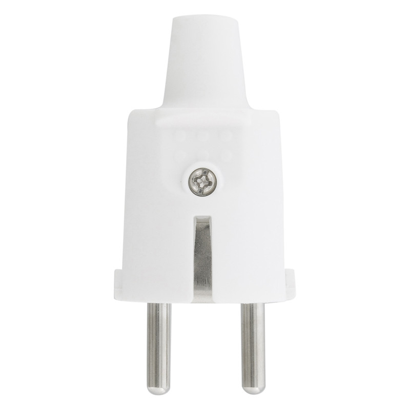 Stekker RA PVC Wit
