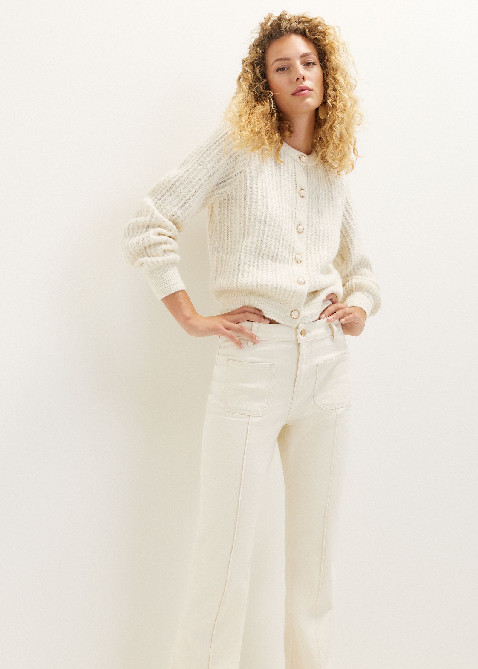 Flared jeans met zakken