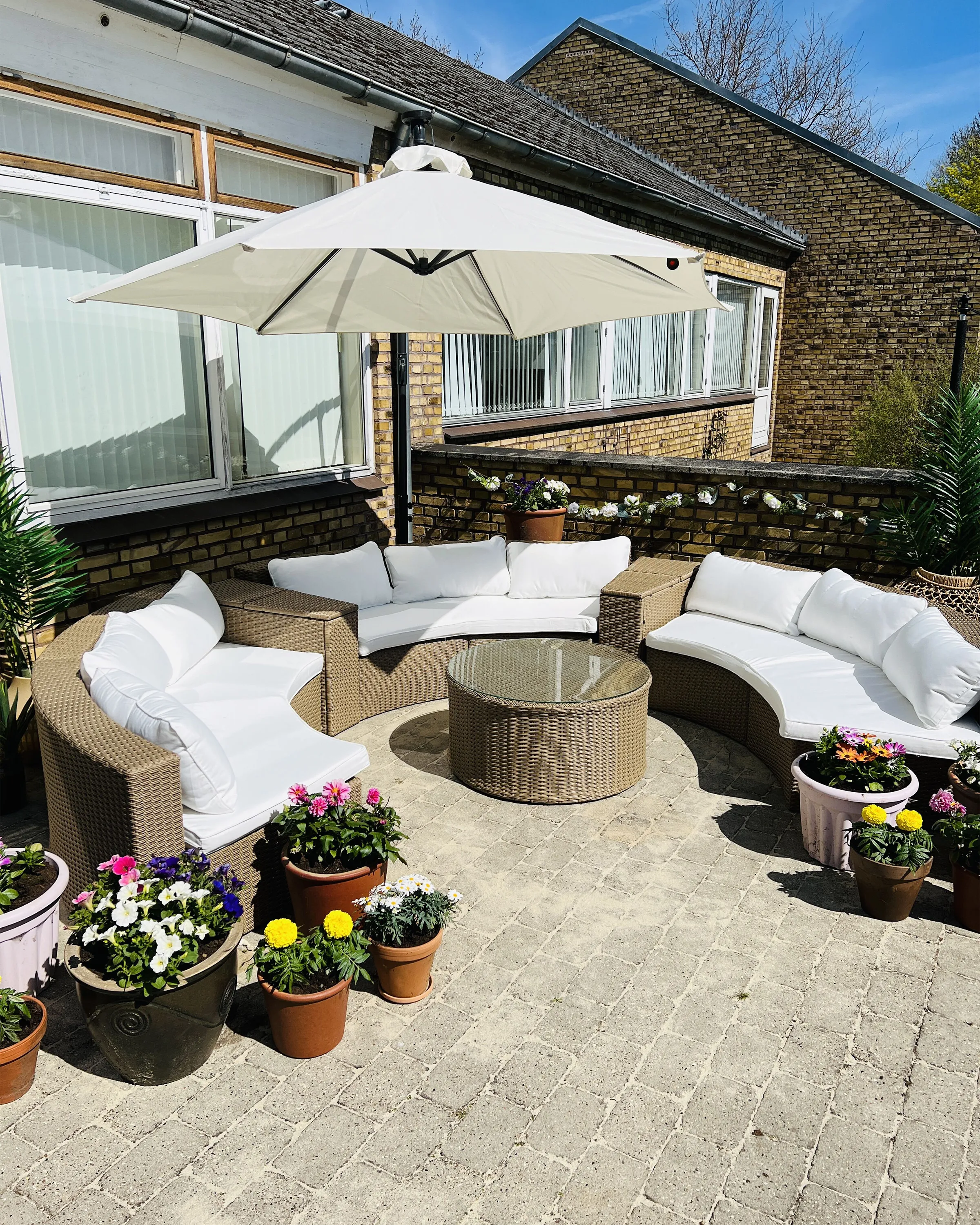 Zweefparasol LED 285 cm CORVAL Beige