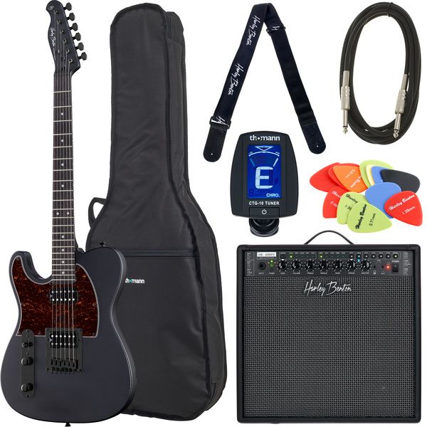 Harley Benton TE-20HH LH SBK Bundle