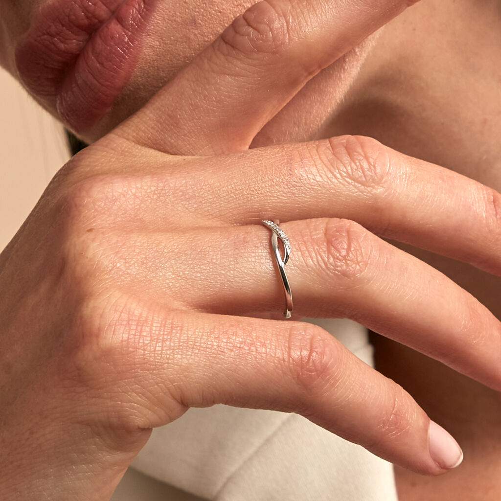Bague Smina Or Blanc Diamant