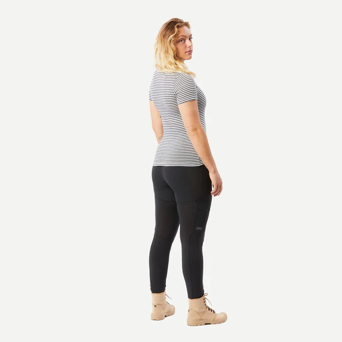 Decathlon Forclaz - Camiseta feminina Forclaz Travel 500 em lã merino