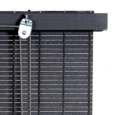 Store enrouleur tamisant bois tisse Ballauff gris 120 x 220 cm