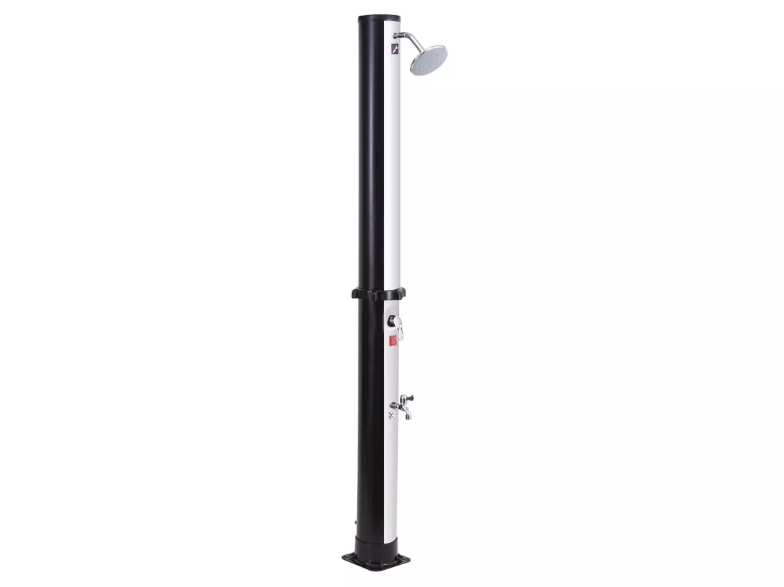 Douche solaire FIDGI noire et argent 35L
