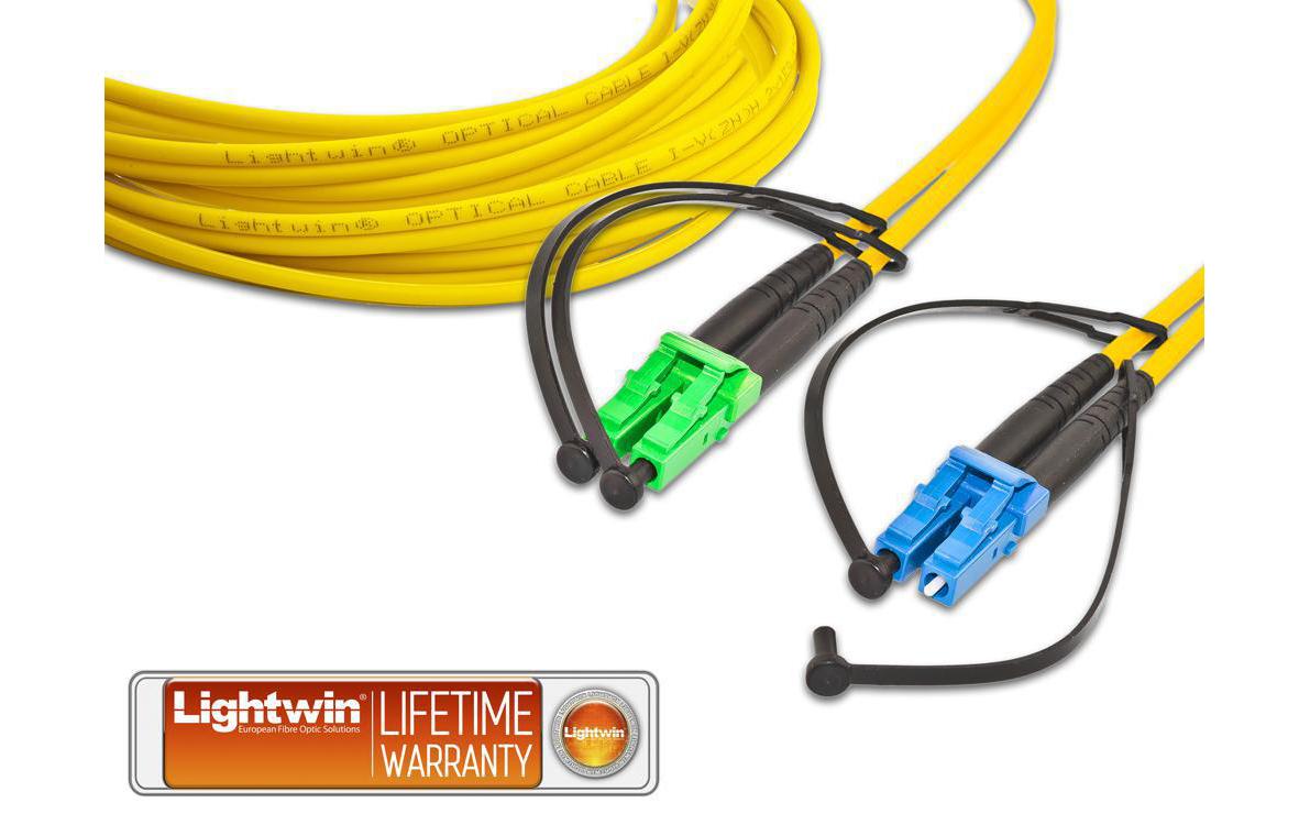 LWL-Patchkabel Singlemode LC/APC – LC, OS2, Duplex, 20 mSinglemode LC/APC-LC Duplex OS2 20 m