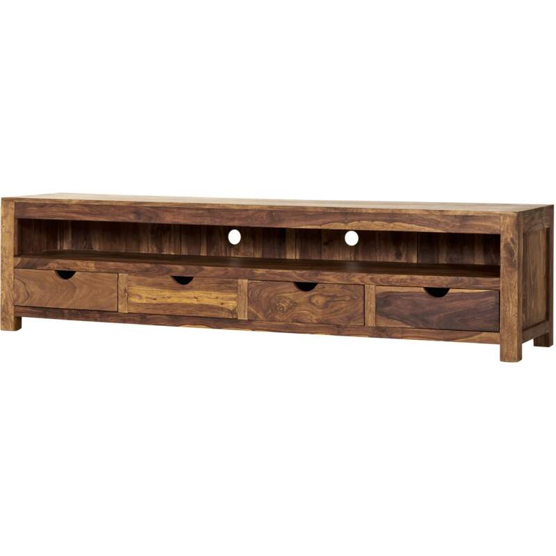 Meuble TV Oliver en palissandre massif L 200 cm