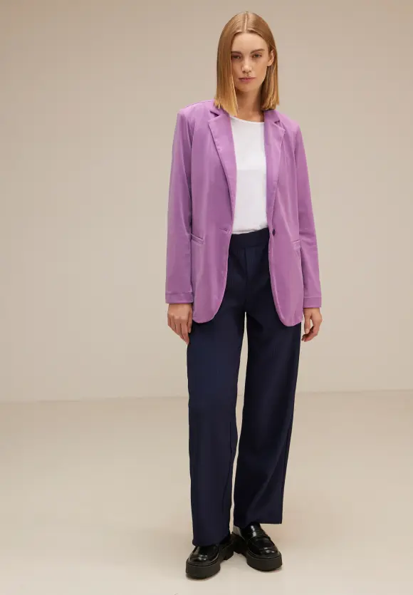 Longblazer in Samt Optik - cool lilac