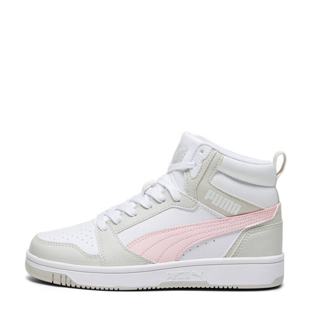 Puma Rebound v6 Mid V6 Mid sneakers wit/grijs/roze