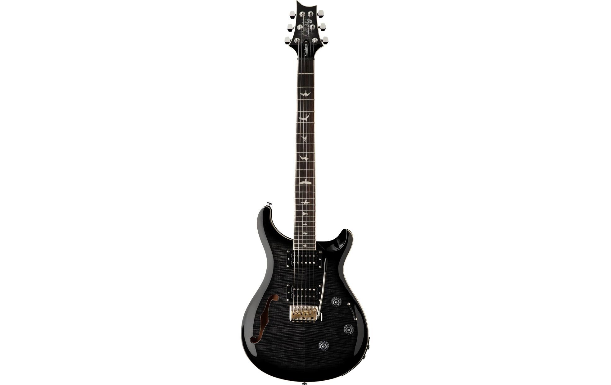E-Gitarre SE Custom 24 Semi-Hollow Piezo Charcoal Burst<br>Semi-Hollow-Gitarre mit Piezo-System