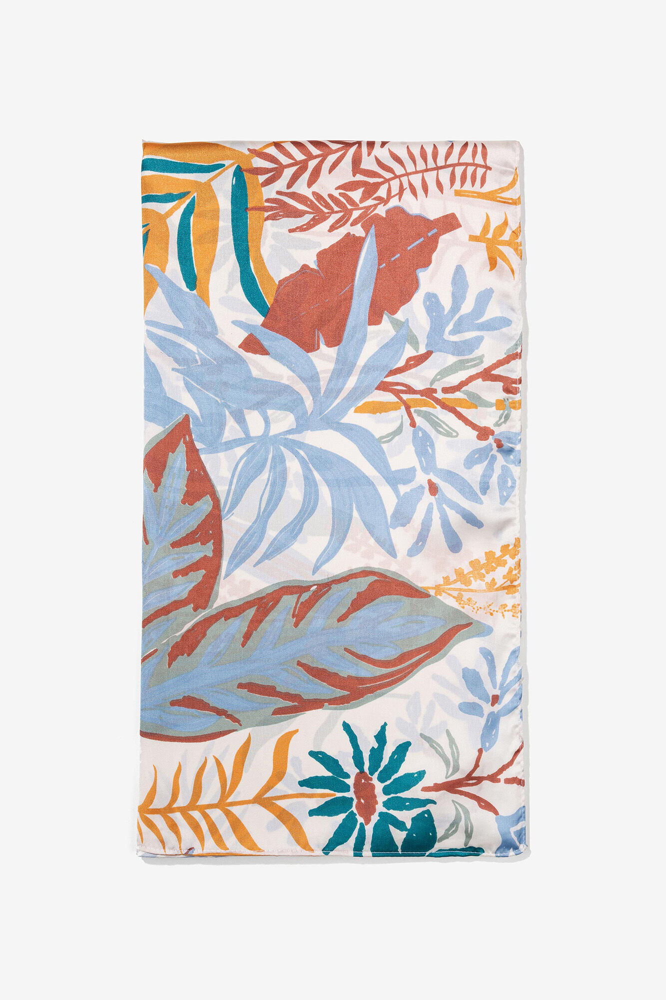 Lenço de cetim estampado - estampa