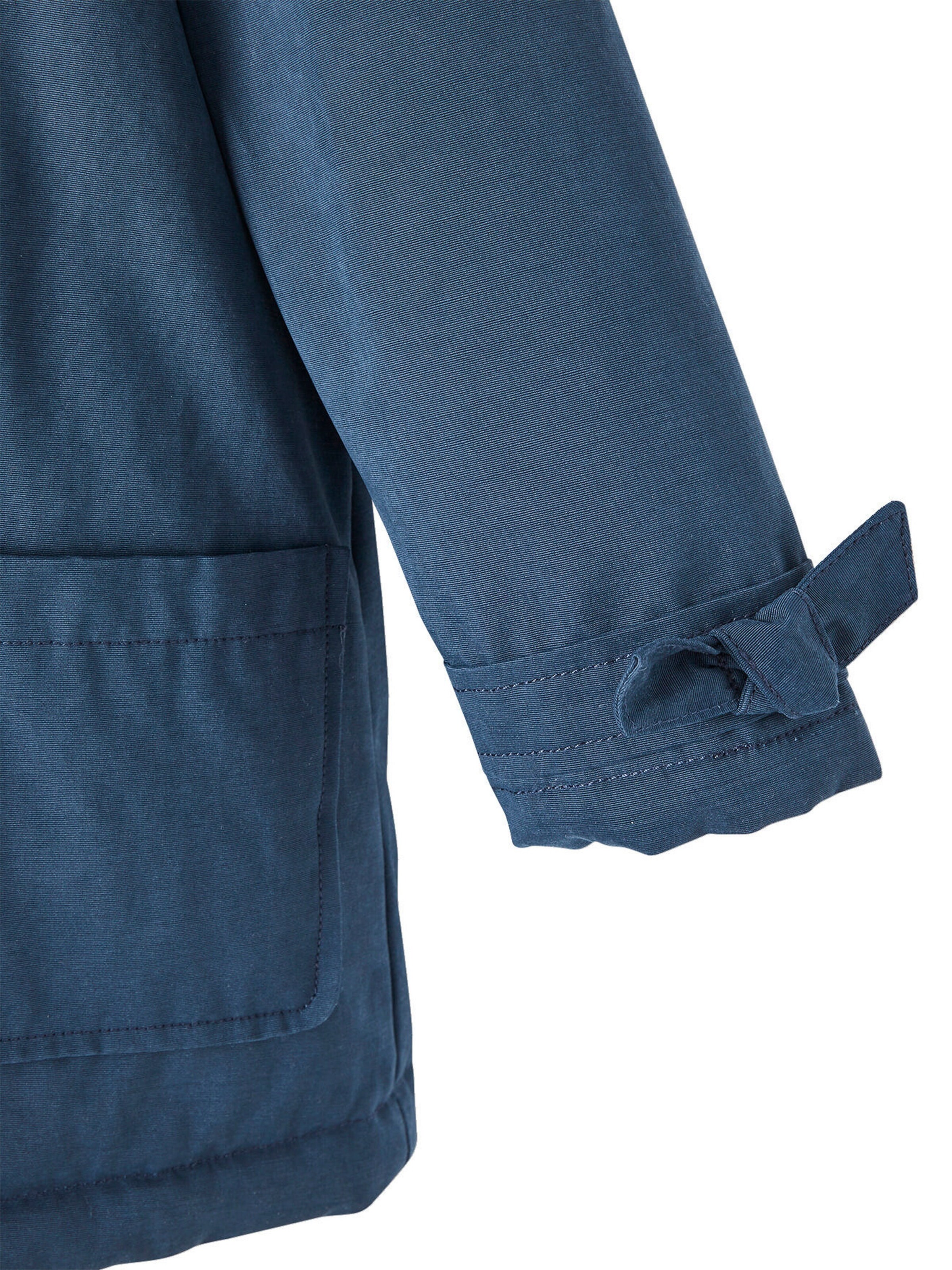 Vertbaudet Mädchen Winterjacke mit Kapuze, Wattierung Recycling-Polyester marine
