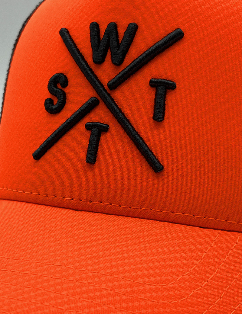 WATTS CASQUETTE TRUCKER TRIBE ORANGE FLUO CARBON