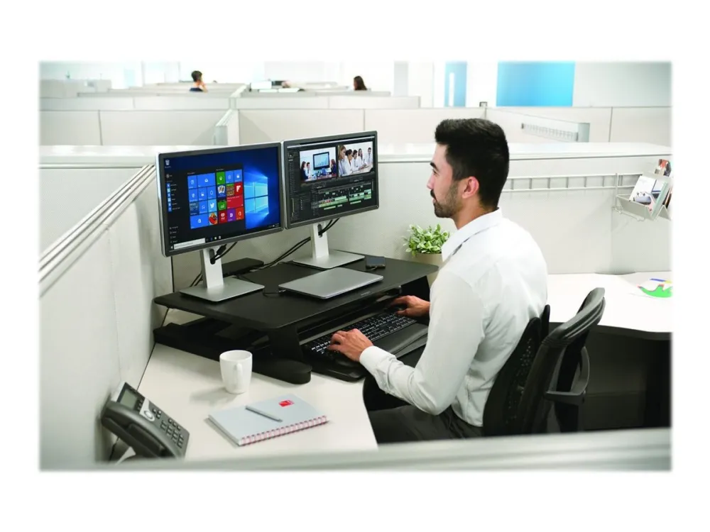 Kensington SmartFit® hæve/sænkebord Sort