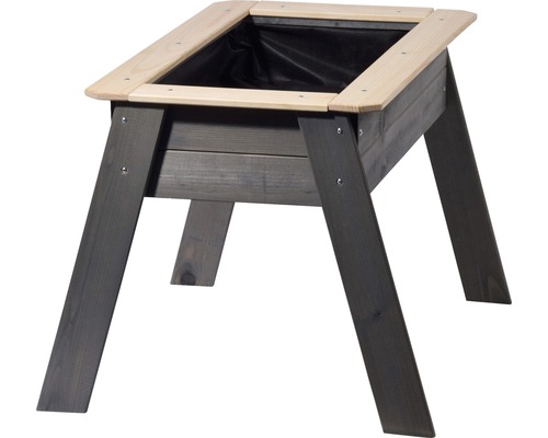 Kinderbed op palen met plank 60x78x50 cm grijs