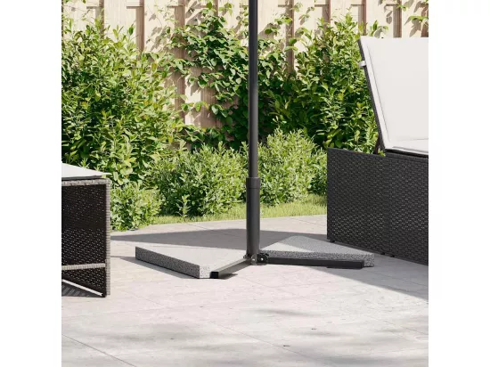 Plaques de poids de parasol 2 pcs triangulaire granit gris 14kg