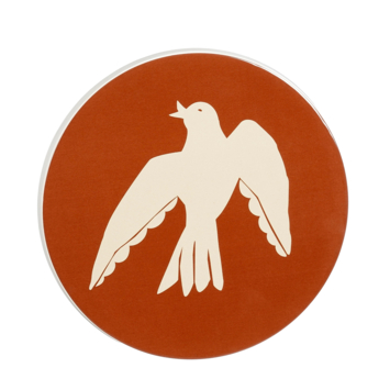 Muurdecoratie vogel roze - h1,5xd21cm