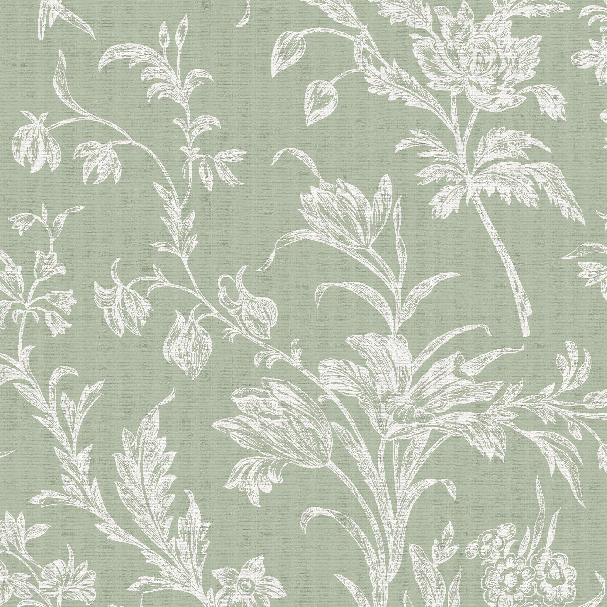 Laura Ashley - Vliesbehang - Lloyd Saliegroen