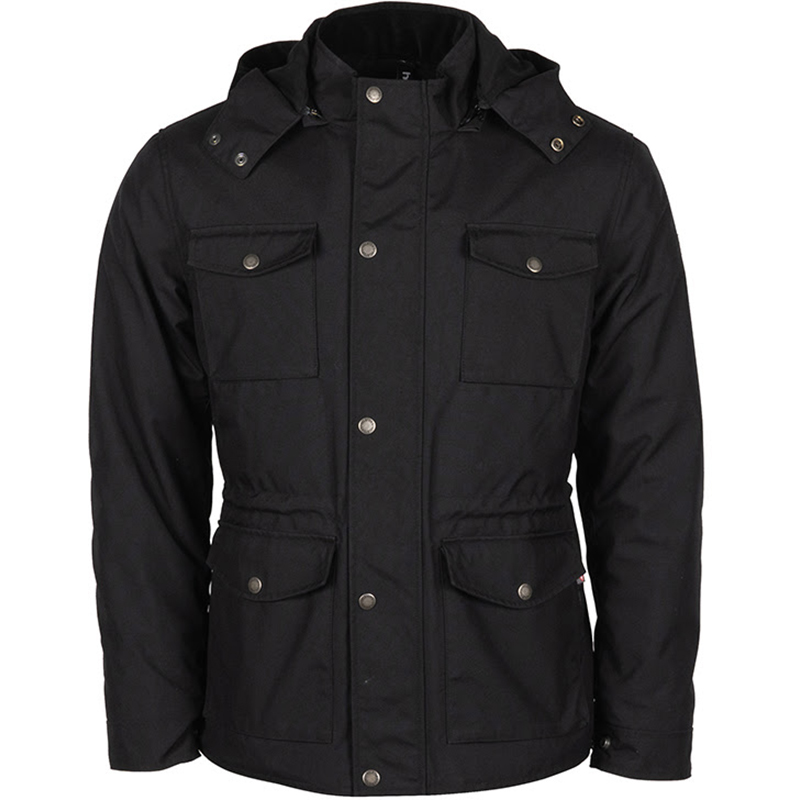 Helstons - Veste Barbade Tissu Technique Noir