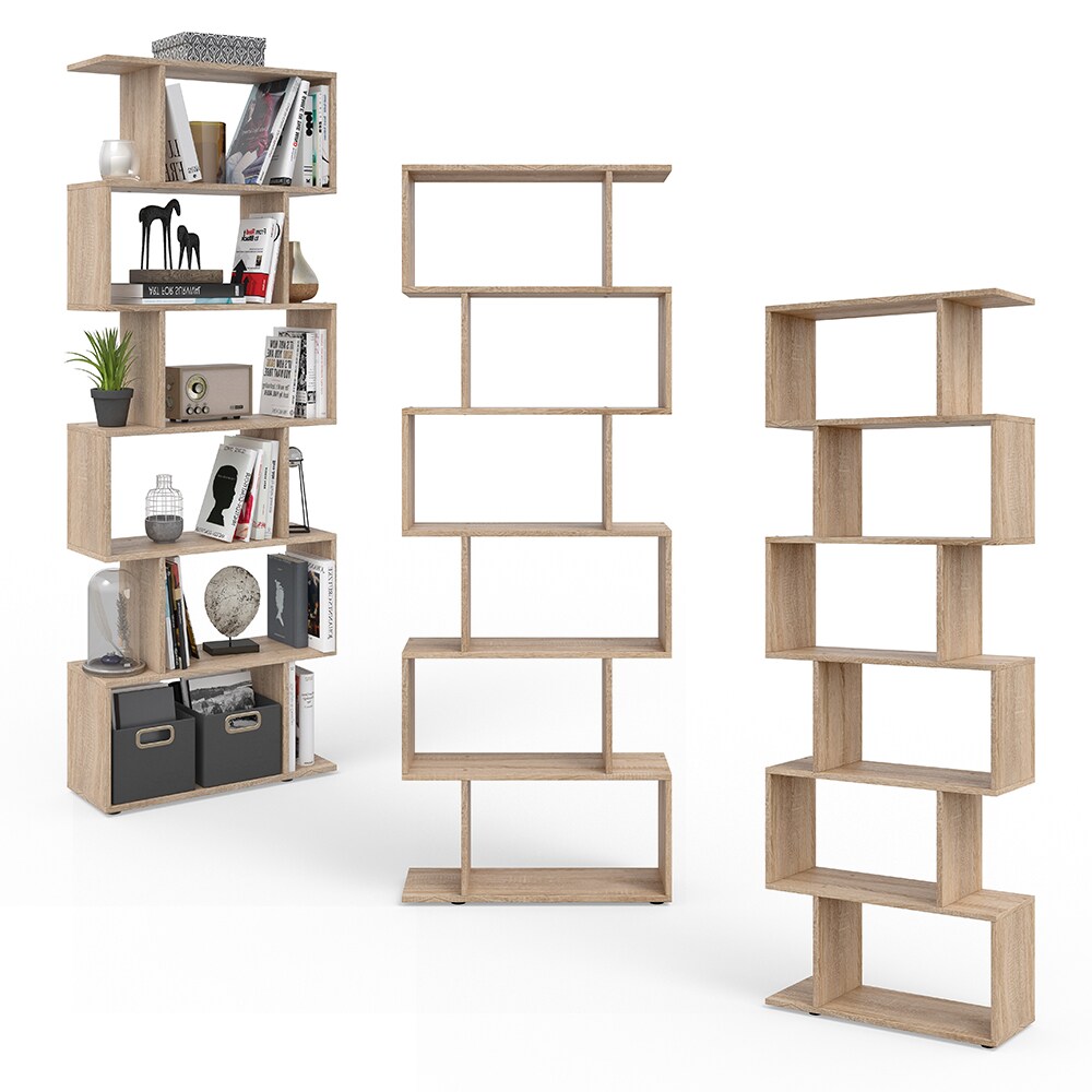 Vicco Raumteiler Levio Bücherregal Standregal Aktenregal Hochregal Regal Sonoma