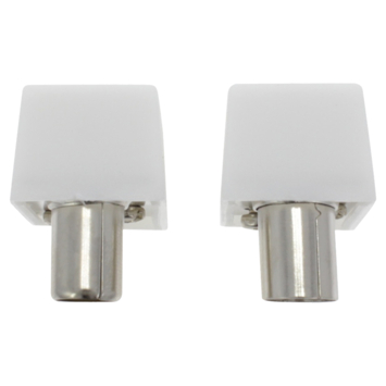 OK Coax Stekkerset Male/ Female Wit