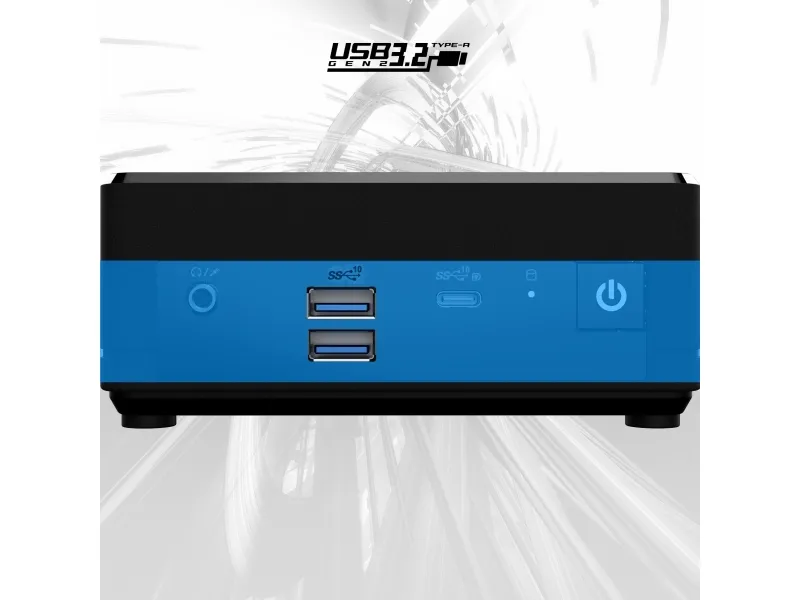 MSI Cubi N ADL 001BEU - Barebone - mini PC 1 x N-series N200 / op til 3.7 GHz - RAM 0 GB - UHD Graphics - Gigabit Ethernet - sort