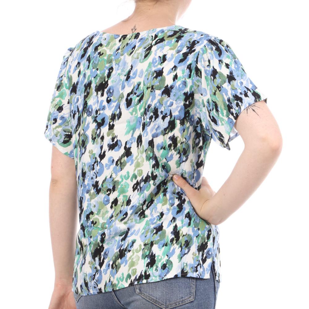 Vero Moda T-shirt Blanc à Motifs Femme Vero Moda Easy V-neck