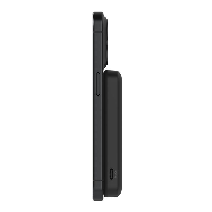 (15W) 5000mAh Boost Charge Pro Magnetische MagSafe Qi2 Wireless Powerbank USB C Ladegerät   Klappbarer Ständer (BPD006btBK) - Schwarz