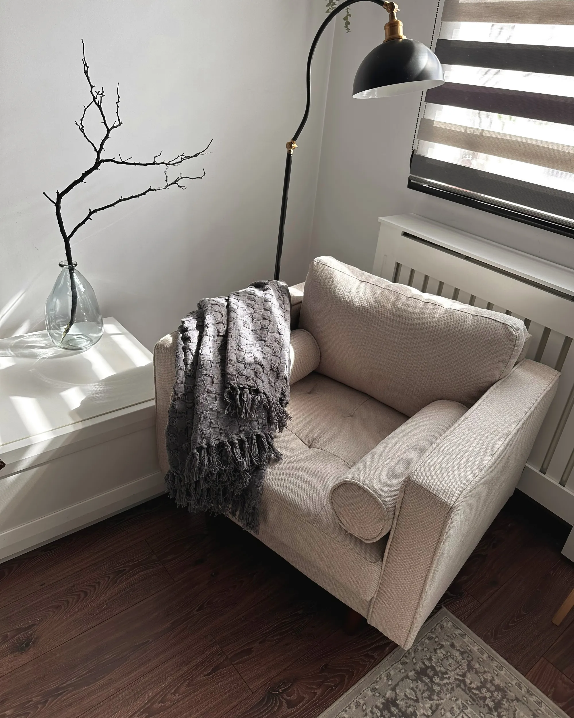 Fauteuil NURMO Stof Lichtbeige