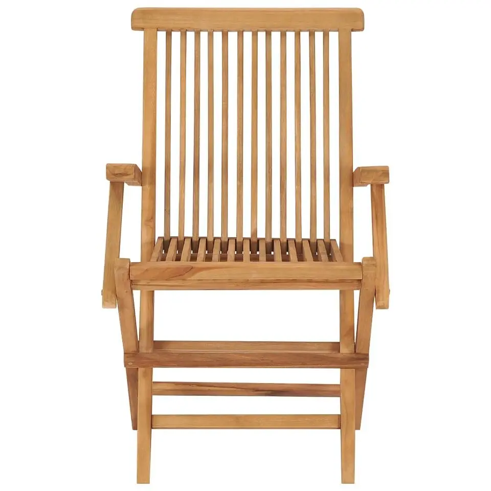 vidaXL - Tuinstoelen - Inklapbaar - Massief teakhout - 2 stuks
