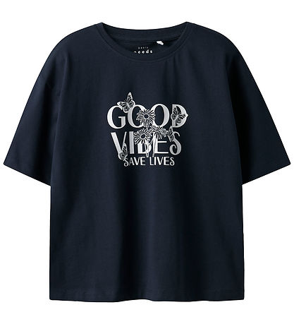 Name It T-Shirt - NkfVeen - Navy Blazer/Good Vibes