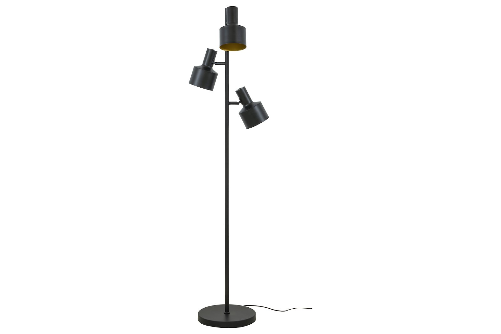 Ferdinand gulvlampe Sort gulvlampe med 3 lampehoder som kan vinkles