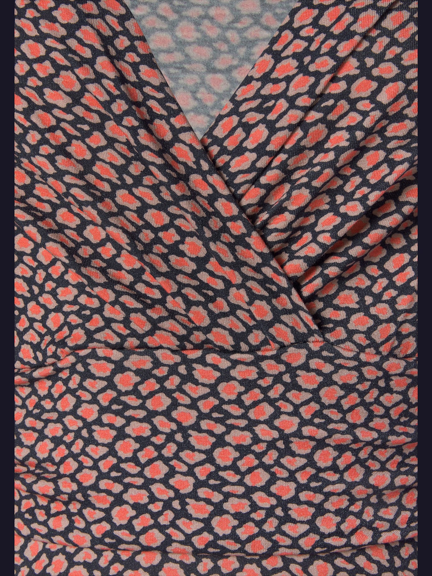 Robe en jersey col v effet cache-cœur