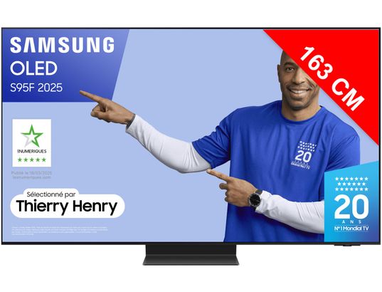 SAMSUNG - TV OLED 4K 163 cm TQ65S95F - OLED sans reflet