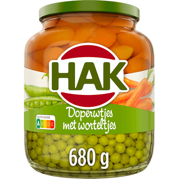 Hak Doperwtjes met Worteltjes 680 g
