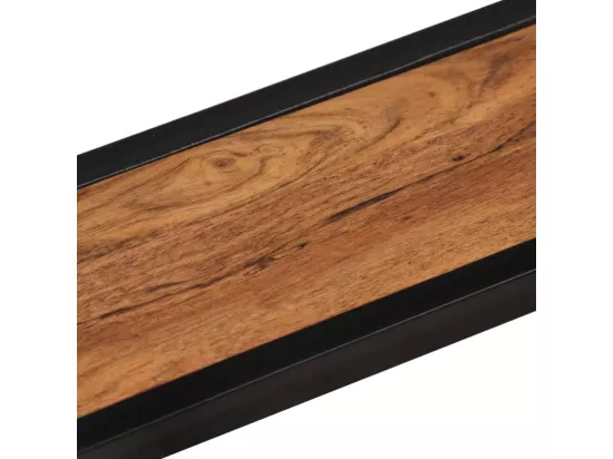 Étagères murales 2 pcs 110x17x17 cm bois massif d'acacia et fer