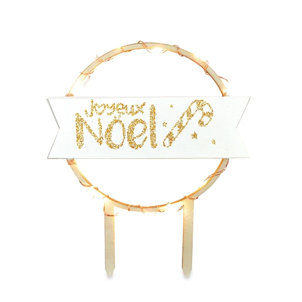 Décoration LED et bois Joyeux Noël Scrapcooking