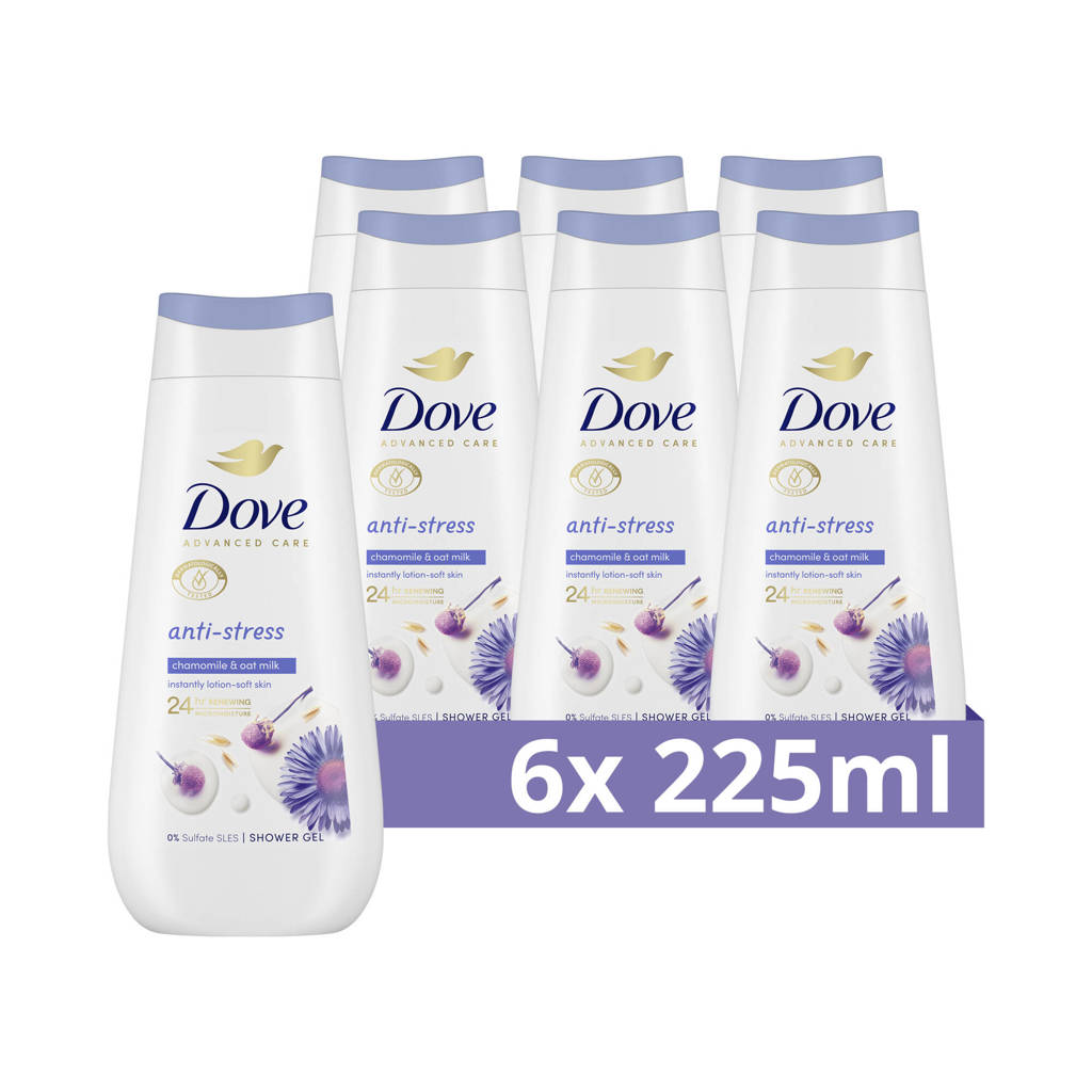 Anti-Stress verzorgende douchegel - 6 x 225 ml