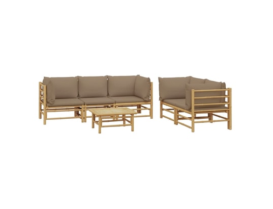 LES TENDANCES - Salon extérieur Salon de jardin-brun-5 places-55x65x30-490631
